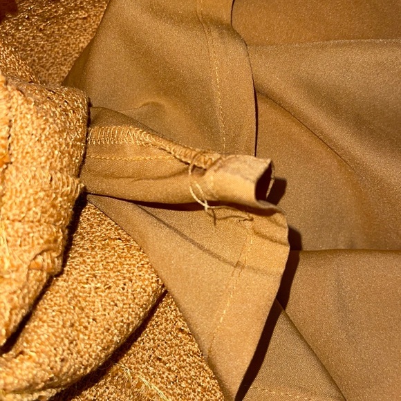 Outback Red Womens 12 Textured Golden Yellow Colored Mini Pencil Skirt Lined. - Picture 4 of 4